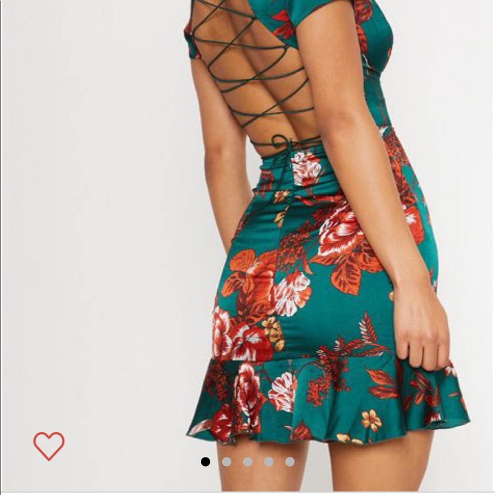 Floral teal dress